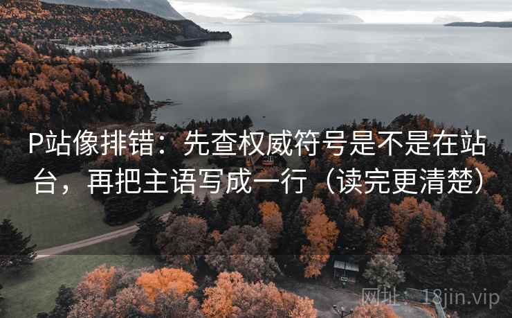 P站像排错：先查权威符号是不是在站台，再把主语写成一行（读完更清楚）
